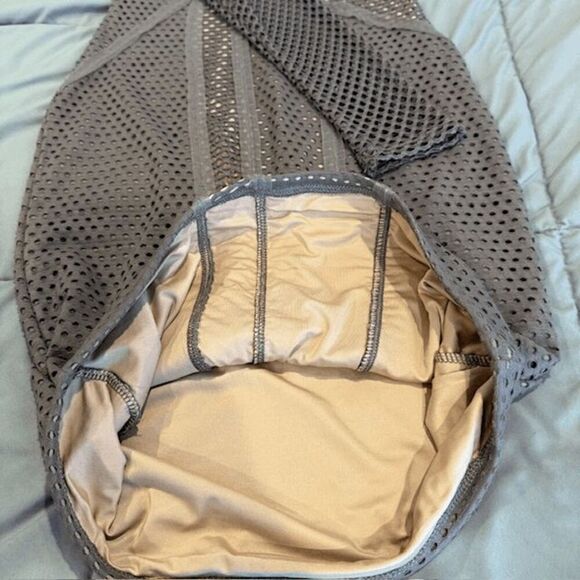 NWT BCBGMaxAzria Jaylynn Mesh Patchwork Dress Taupe Brown Bodycon Sexy Size XXS - Picture 12 of 13